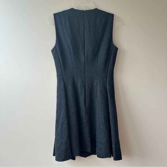 THEORY Dress Wool Blend Sleeveless Fit & Flare Speckled Gray 6 Quiet Luxury - Picture 4 of 12
